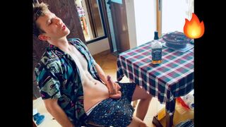 I caught my Step Brother Jerking Off and Drinking Whiskey in my room / Big Dick / Teen /