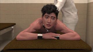 Korean Boy Antony In Prisoner Examination with Doctor Christopher