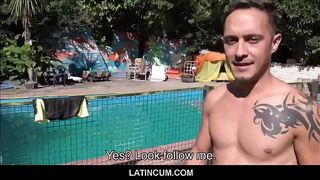 Two Latino Twink Boys Nacho & Rodri Fuck Outdoors On Bench