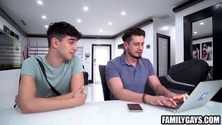 Fucked bareback by gay step uncle