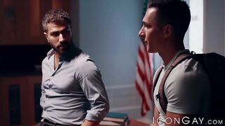 Twink Tristan Hunter facialized after hardcore doggystle fuck
