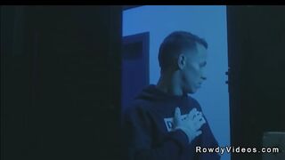 Janitor in sex club gets anal fucked by a sex club regular