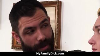 Stepdad Invites His Friend to Fuck His Stepson Together - MyFamilyDick