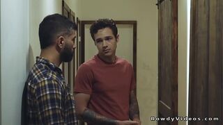 Gay released from prison anal bareback fucks partner