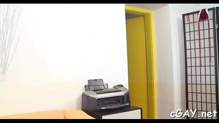 Ribald ass drilling with sex toy