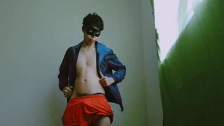 Guy dances and touches himself until he cums