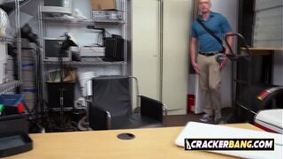 Gay Ass is being pounded hard by Big cock Hunk at the office.