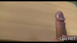 Obscene blow job for lusty gay