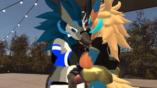 Small wicker beast gets double penetrated by big wickers