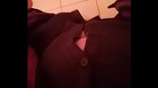 Bear bathroom wanking