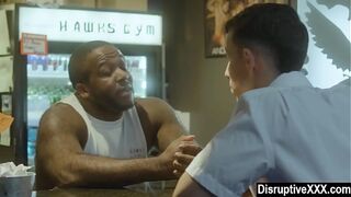 Desperate guy got a job as glory hole janitor
