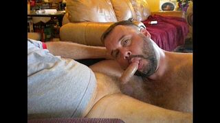 Sucking Daddy's Cock and Getting A Facial