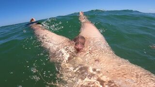 I cum just for the pleasure of feeling free, naked on a public beach