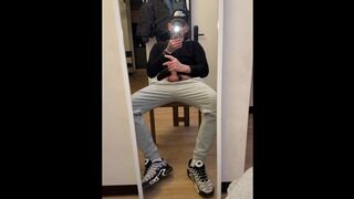 Guy jerked off and cum