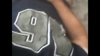 Cum in football jersey