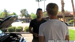 Hot twink After these two get inside, they kiss and exchange oral