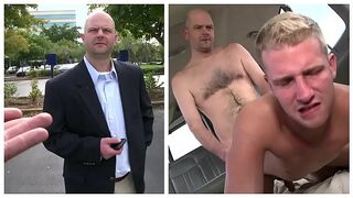 BAIT BUS - Middle Aged Salaryman Thomas Hoffman Cheats On His Girlfriend... With A Guy!