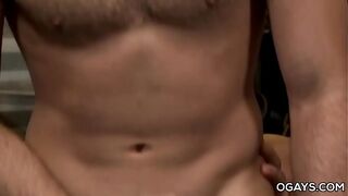 Hairy stud gets fucked hard