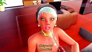 Ebony Shemale fucks Guy in mouth(cum and swallow) - Guy Sucks Dick 3D Animated Porno Video Online