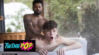 TWINKPOP - Braxton Cruz Gets A Handjob In The Hot Tub, Then Fucks A Twink In Doggystyle