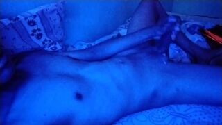 I masturbate in my room with the let lights and I get horny