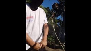 I masturbate in the patio of my house