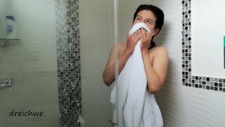 Hot bath all over my naked body