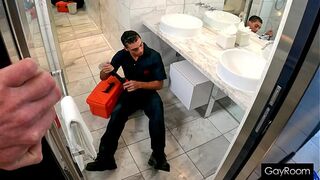 Plumber Stud Uses His Tool To Clear Out Brody's Drain Hole