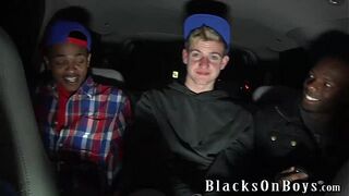 Sam Tyson Handles Two Black Cocks