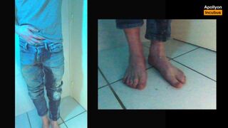 (60fps) Hot Twink holds but ultimately pisses on himself barefoot + Bonus - Apollyon_Incubus