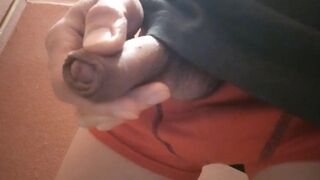 Close-ups of a gay twink's penis peeing at home with different underwear