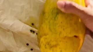ASMR Boy Fucks Papaya