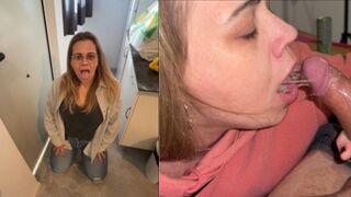 I record the delivery man, incredible blowjob in the drool that I give him!! I talk dirty