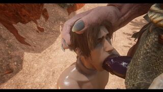 Rhinoceros fucks his boy