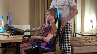 No32 Part 1: A guy with a big dick fucks his cute friend's tight asshole.