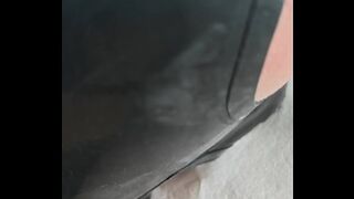 Cock and anal teasing in latex outfit