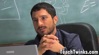 Teacher Harry Cox anal fucks young student Jason Alcok