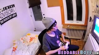 Wild twink Brent Lockhart riding cock after sensual blowjob