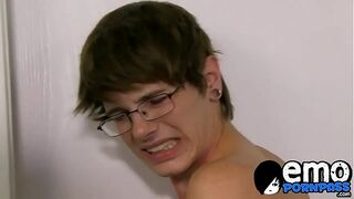 Twink makes a guy lick his ass and suck him off before anal