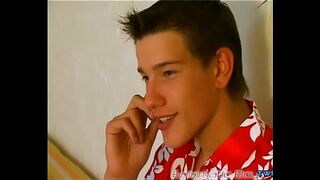 Hot twink rimjob with cumshot