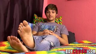 Interview and solo masturbation session with a young homo