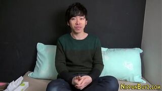 Gay asian solo stroking
