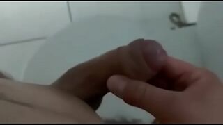 horny twink goes to the bathroom to express milk