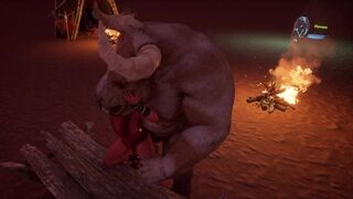 Huge Albino Bull fucks Elf HARD for hours // Wild Life