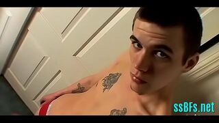 Legal age teenager strokes it hard