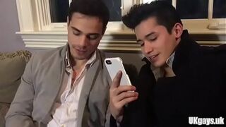Muscle gay threesome with cumshot