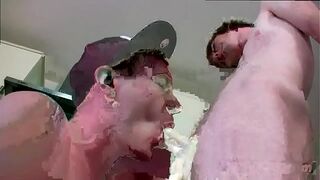 Men cuming gay porn movies A Three Course Meal Of Cock!