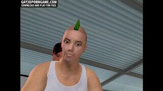 Sexy 3D hunk with mohawk is getting fucked
