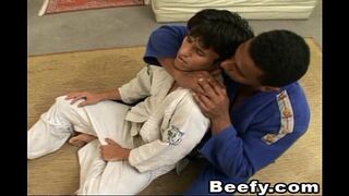 Muscle Hunks Trainer get Fucked at Karate session