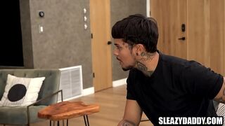 Step daddy made him clean his dick
